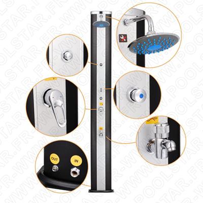 Douche Solaire Aluminium 38L + Rinçe Pieds + Brumisateur PS-S04B