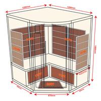 Sauna Infrarouge APOLLON - 2/3 Places - Dimensions