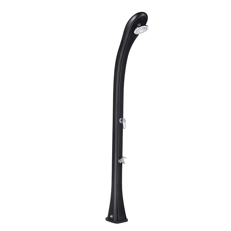 Douche Solaire Happy Noir avec rince pieds 28 litres