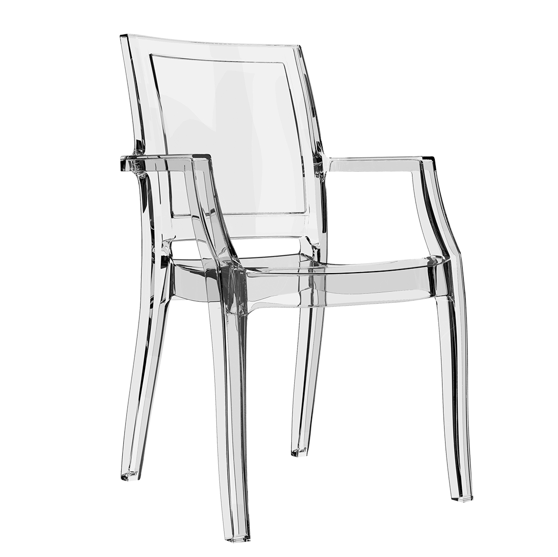 Piscinex  Jardin  Chaises GEORGES  lot de 4 couleur transparente