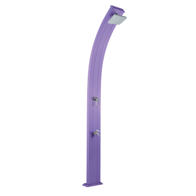 Douche Solaire Spring Courbée Violet 30 litres avec rince pieds