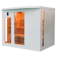 Sauna infrarouge Soleil Blanc 5 places France-Sauna