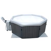 Spa portable gris 4 places panneautage gris