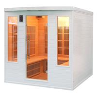 Sauna infrarouge Soleil Blanc 4S places Club France-Sauna