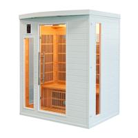 Sauna infrarouge Soleil Blanc 3 places France-Sauna