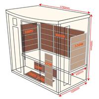 Sauna Infrarouge APOLLON - 4 Places - Dimensions